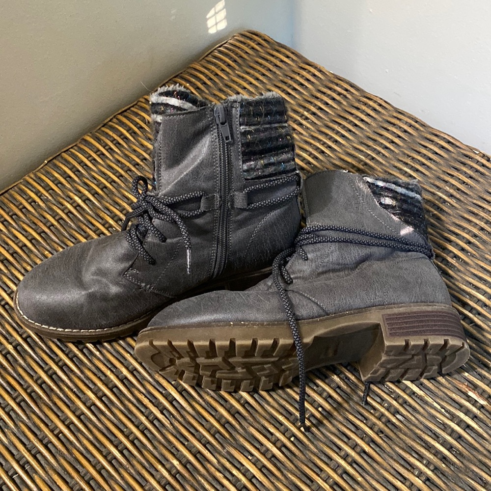 Grey MukLuks ankle boots